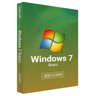 Windows 7 Home Basic - 5 User Official License Key