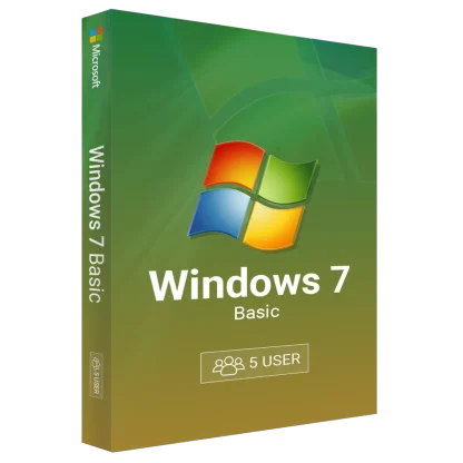 Windows 7 Home Basic - 5 User Official License Key